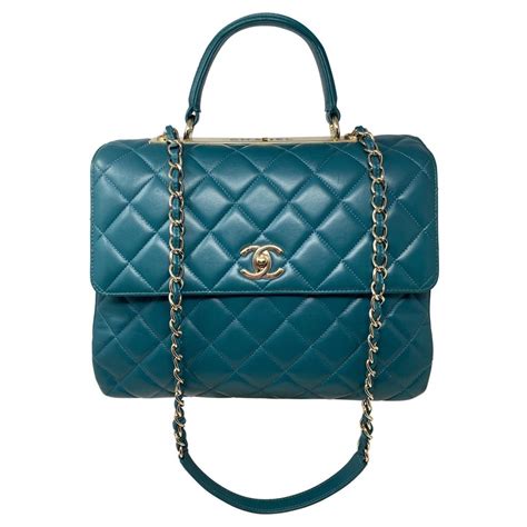 teal chanel bag